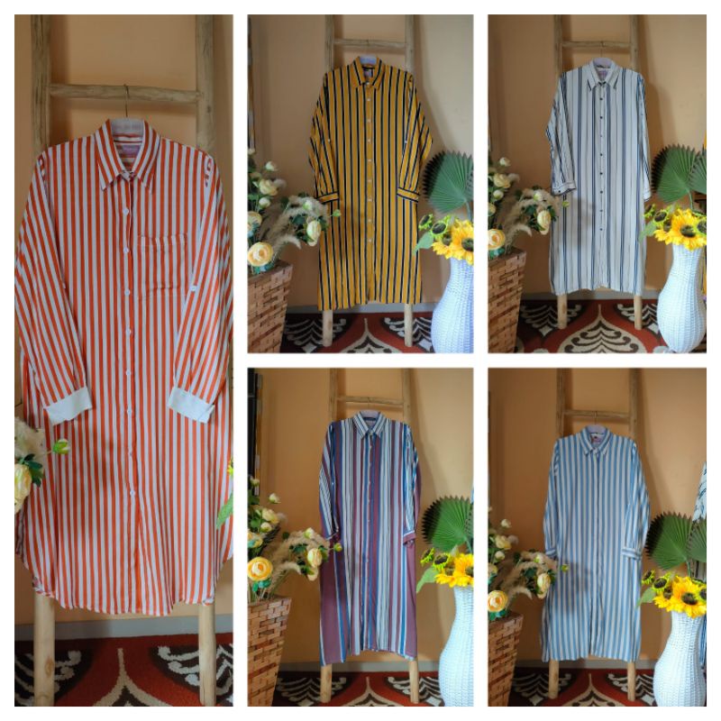 Long tunik Salur rayon premium jumbo busui