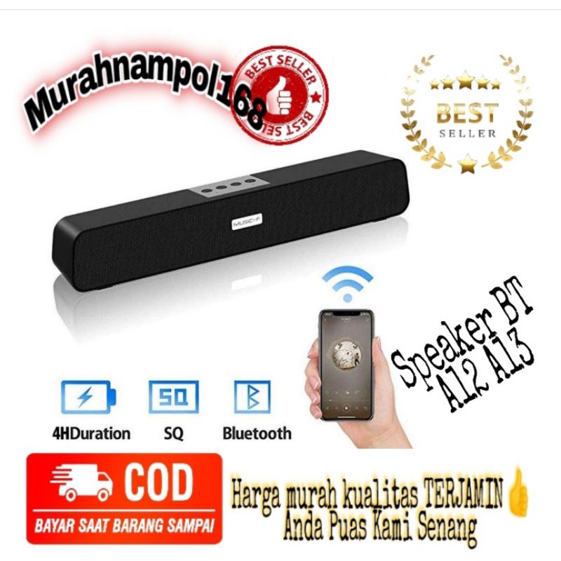 MN - Speaker Bluetooth A 12  / A 13 TWS Soundbar High Quality Super Bass Speaker A-12 A12 A-13 A13