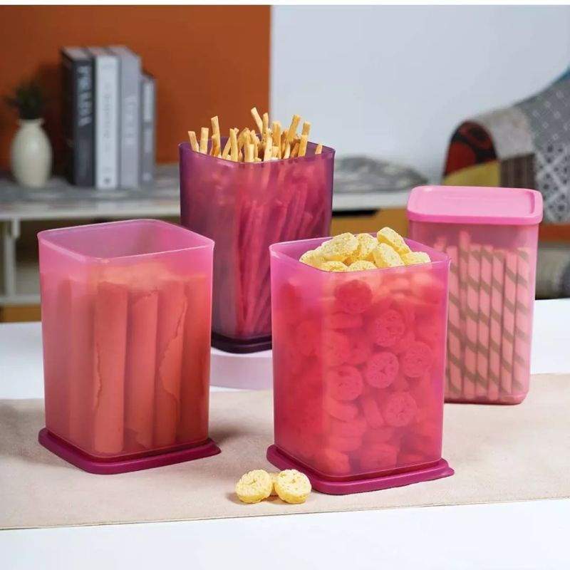 Tall Square Round Tupperware