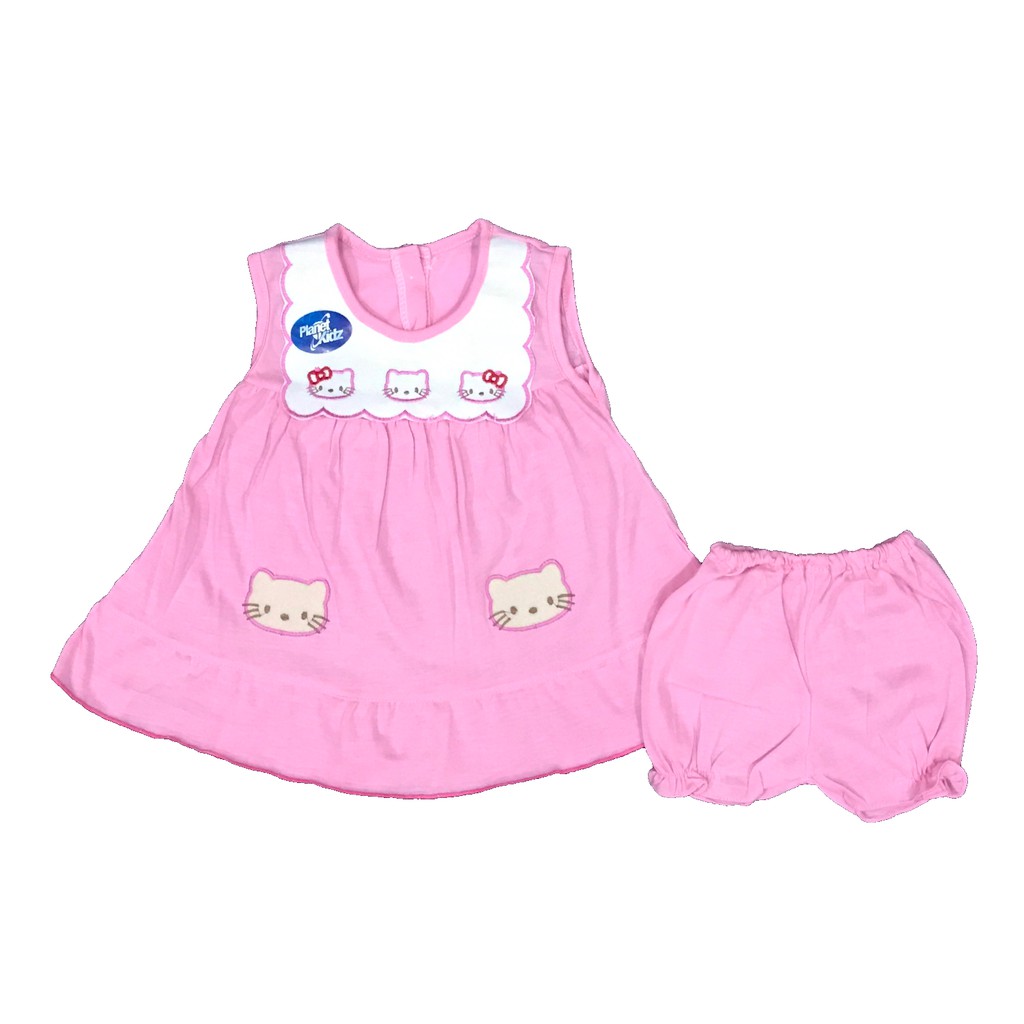 BAYIe - Setelan Baju bayi Perempuan Dress motif 2 KITTY PLANET KIDS 0-12 bulan/Pakaian anak cewek