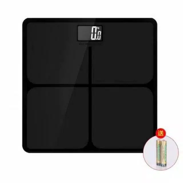 Timbangan Badan Digital 180KG Hitam - Pengukur Berat Badan Digital Warna Hitam Pelangi Body weight Diet