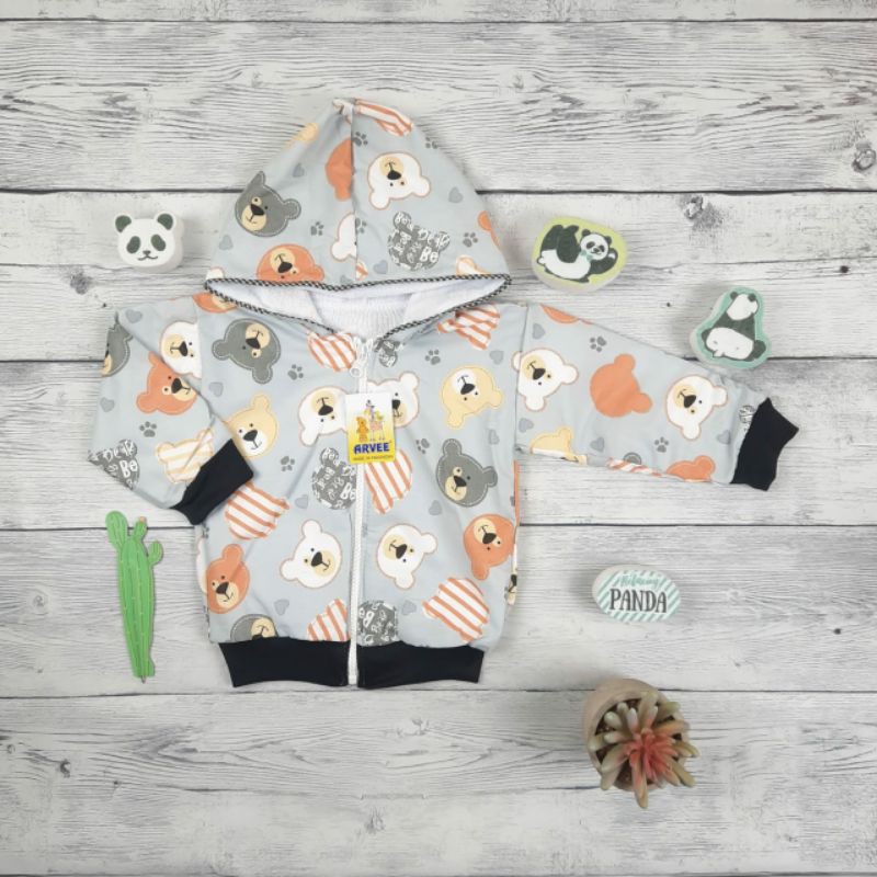 Jaket Anak Bayi import  terlaris brand Arvee usia 4 bulan sampai 1,5 tahun-3
