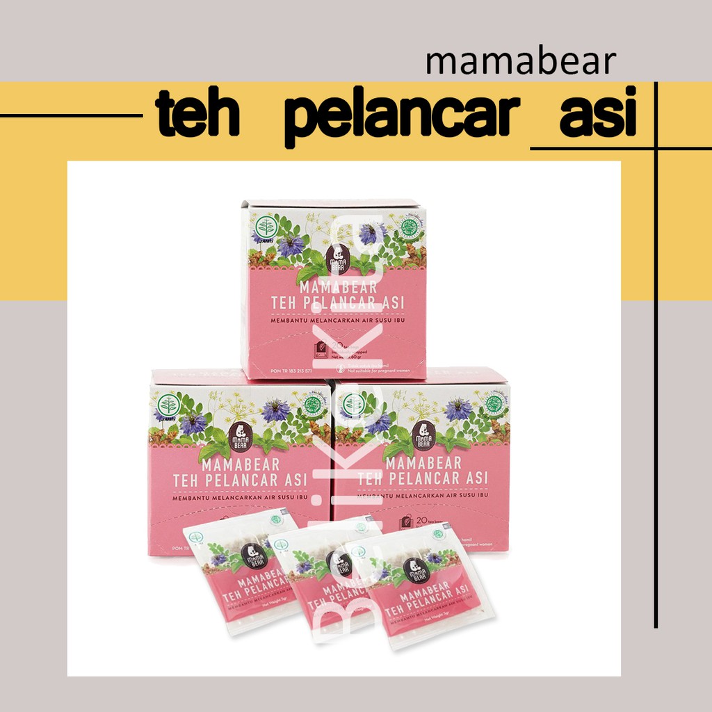 Jual Teh Pelancar Asi Mamabear Penambah Asi Booster Teh Mama Bear