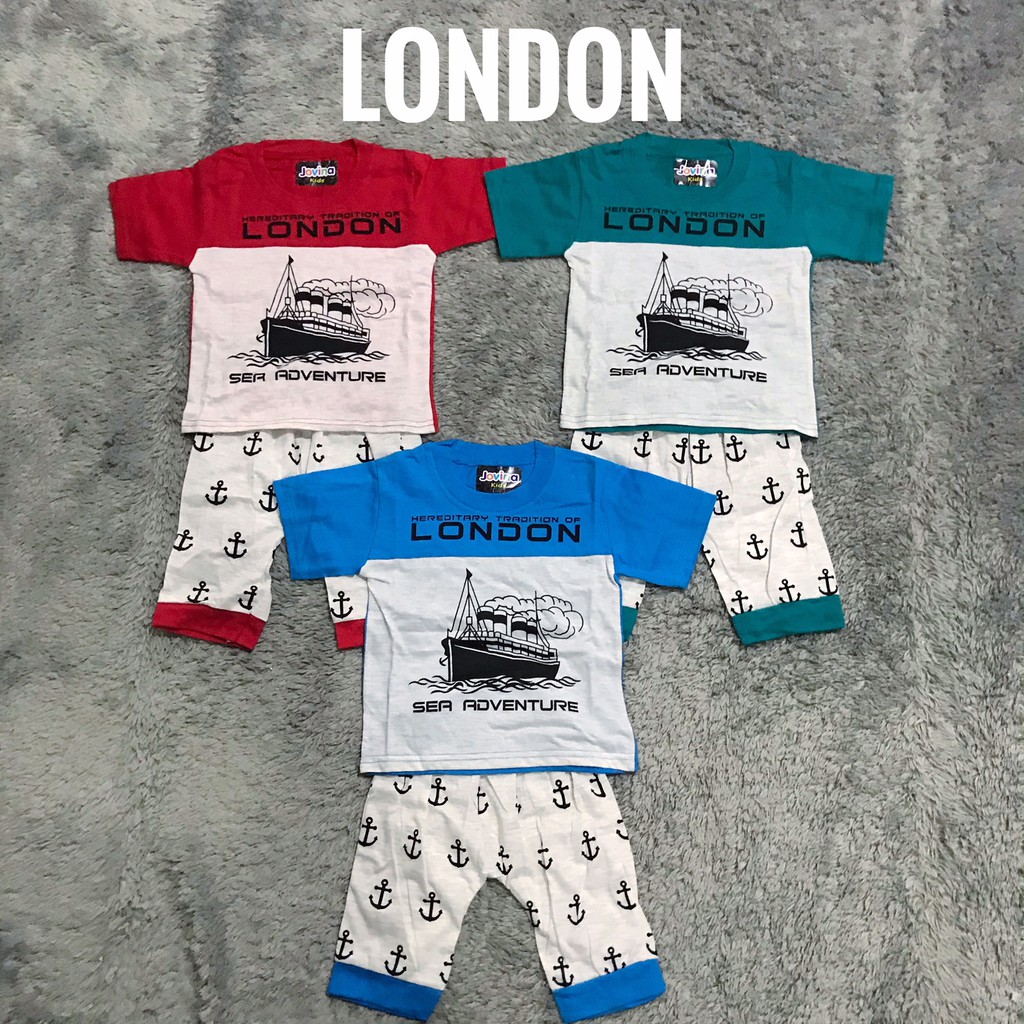 Setelan Pergi Oblong Bayi Babyphoria Berbagai Motif