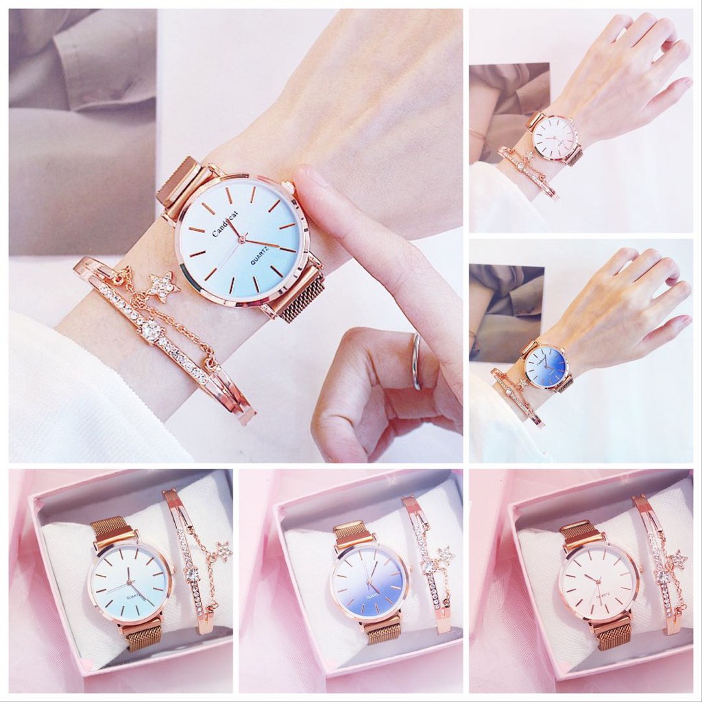 TERBARU! Jam Tangan Quartz Analog Fashion Wanita Romawi Strap Rantai Pasir Casual Analog Wanita