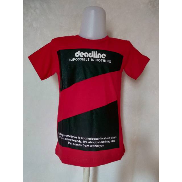 Kaos anak deadline merah
