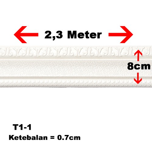 Wall Border List / Wallborder Foam 3D /Walpaper List Foam Stiker Dinding / List dinding 3D 2.3 Meter-LIST T1-1