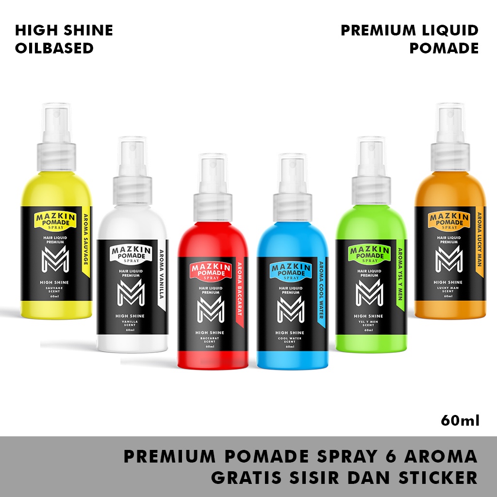 PREMIUM POMADE CAIR SPRAY | HAIR LIQUID OILBASED | MAZKIN POMADE SPRAY 60ml