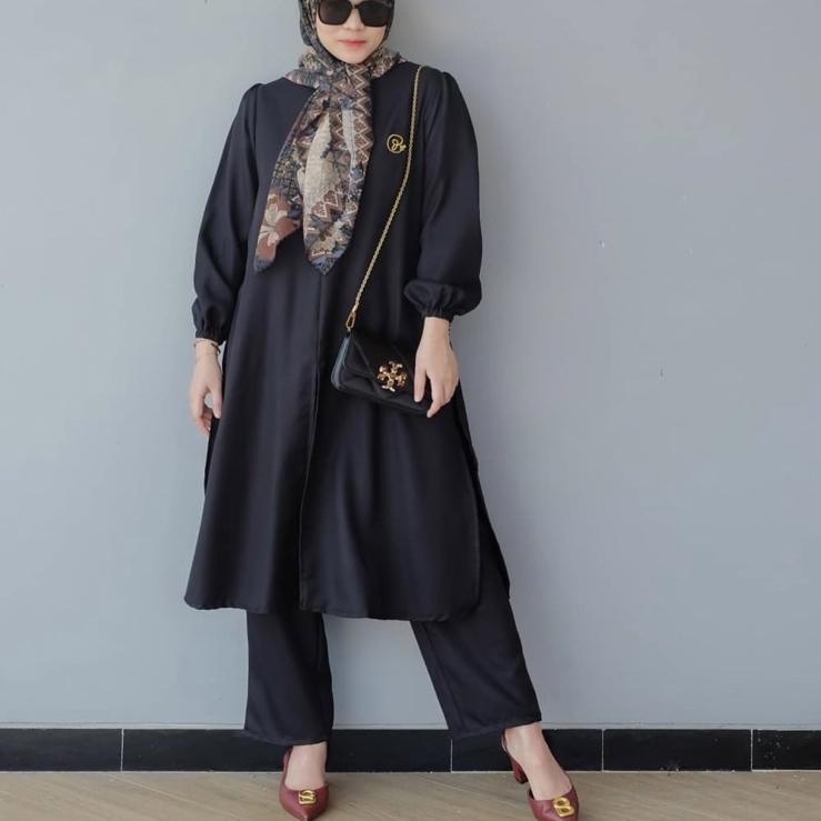 (MURAH BANGET) DYN - Basic Jesica Set Part 2 - One Set Tunik & Celana - Busui Friendly