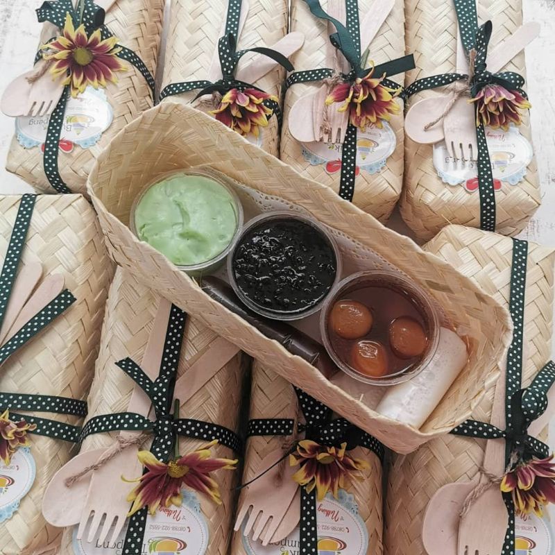 Besek Bambu Pegon Persegi Panjang 25x10 Termurah Besek Nasi Besek Hampers Catering Besek Souvenir Be