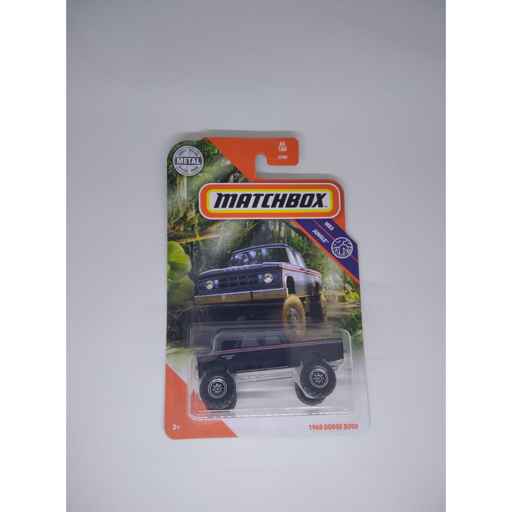 Matchbox Reguler 1968 Dodge D200 Hitam pickup MBX Jungle pick up jeep mobil-mobilan