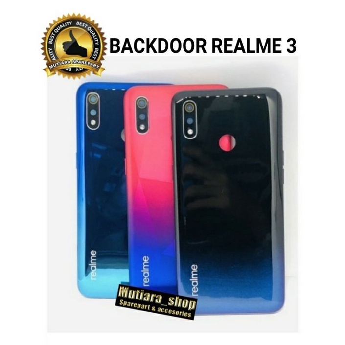 BACKDOOR BACK COVER CASING TUTUP BELAKANG REALME 3