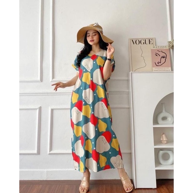 DASTER DRESS HOMEDRESS PAJAMAS GAMIS VIRAL LONGDRESS BUSUI PANJANG NON RUFFLE MURAH LARIS