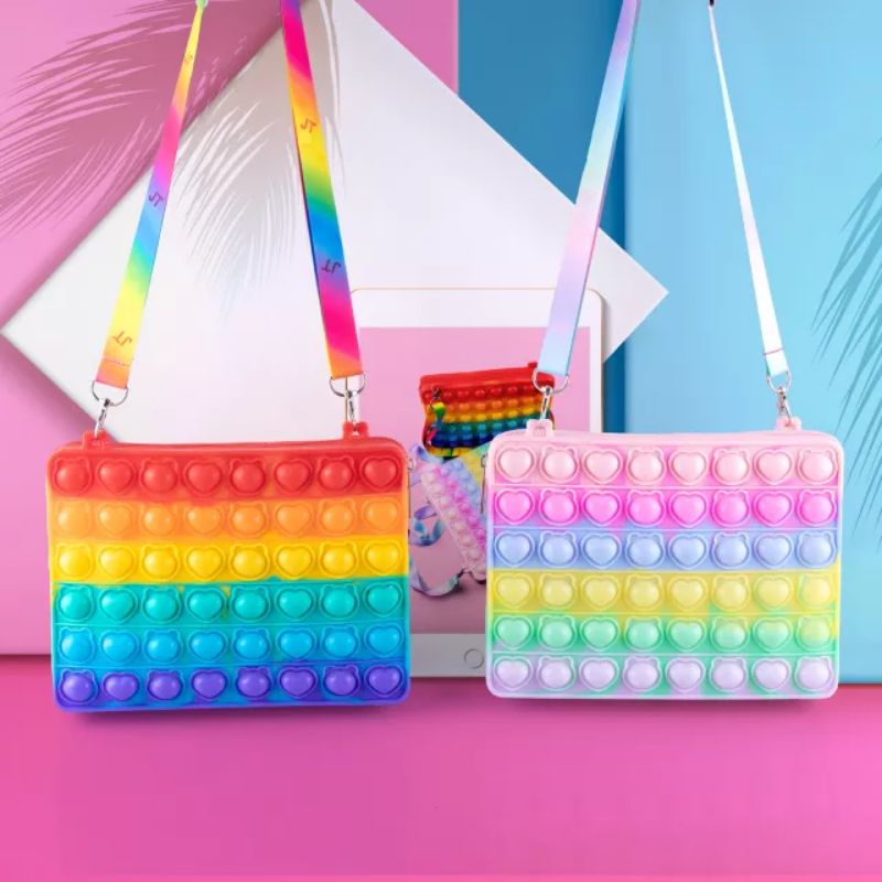 Mainan Pop It Bag Selempang/Tas Anak Perempuan/Tas Selempang Anak/Fidget Toys/Tas Pop It