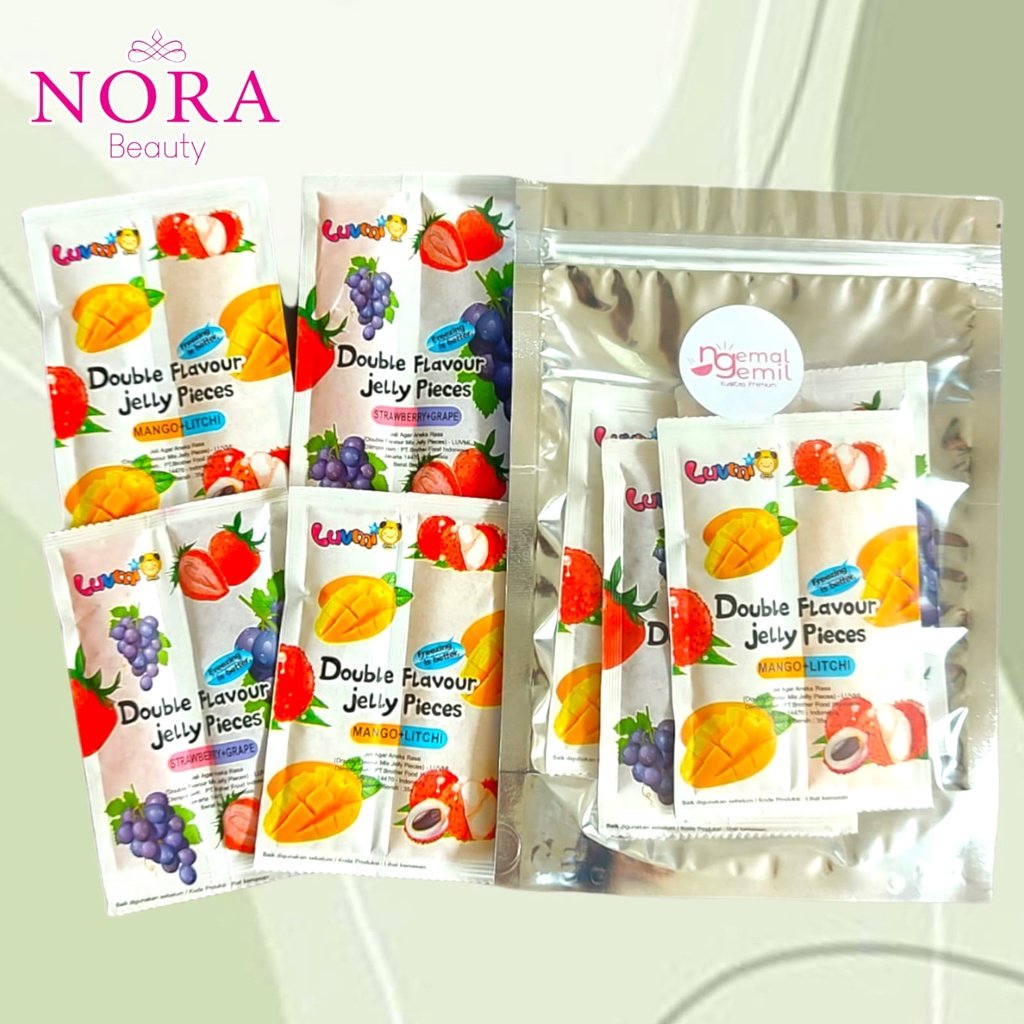 

Cemilan Double Flavour Jelly Mix / Jelly Aneka Rasa 2in1 Mix //murah