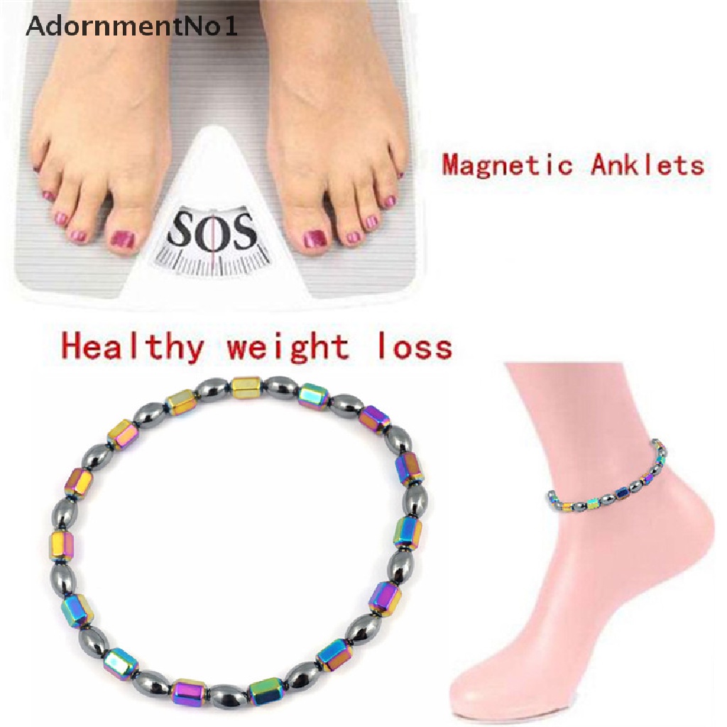 (AdornmentNo1) Gelang Kaki Batu Hematite Magnetik Untuk Terapi / Pantai