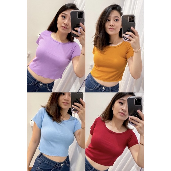 Vanesha Margaretta -  Zoe Crop Top Kaos O-Neck