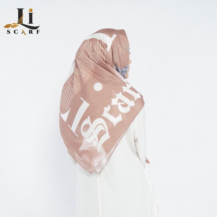 Jilbab Premium Li Scarf Bling Blink Scarf - Mocca