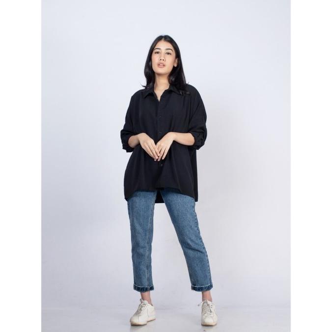 Ixora Wren Oversized Shirt - Kemeja Wanita Oversized Polos