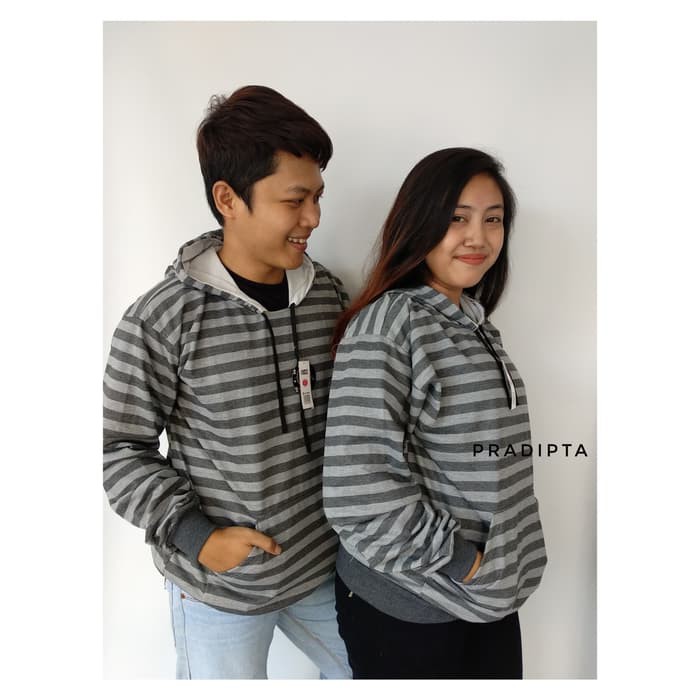 JAKET BLASTER ABU TUA OBLONG HOODIE STRIP / JAKET PRIA BOMBER LEVIS