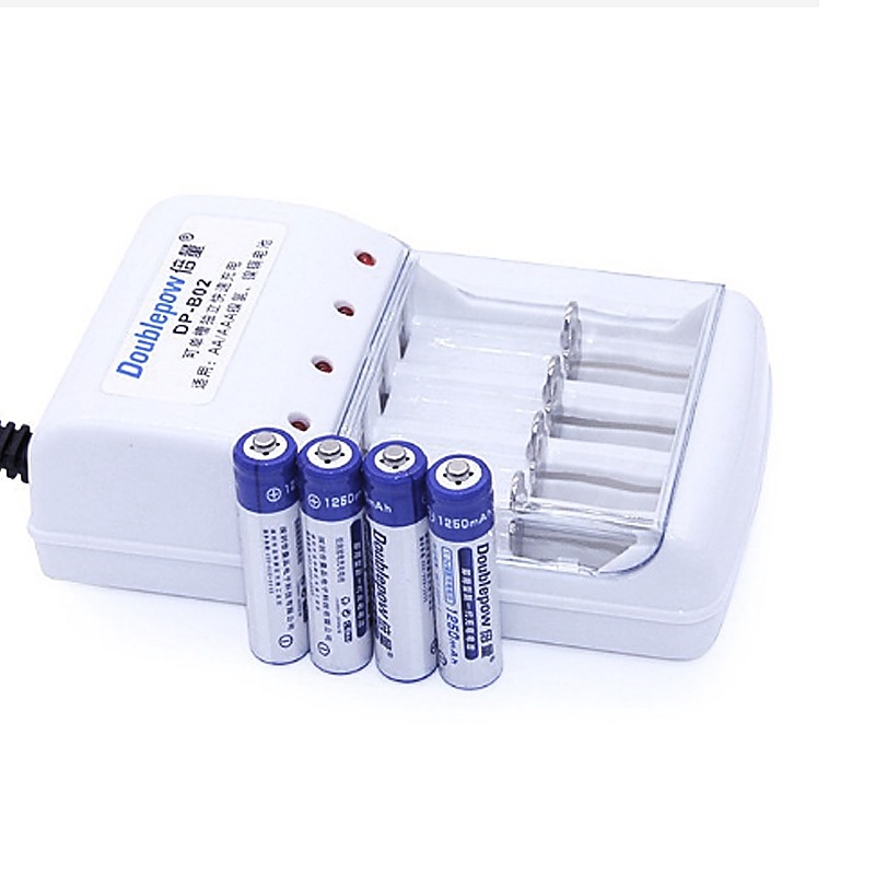 DOUBLEPOW TAFFWARE CHARGER BATERAI 4 SLOT AA AAA BATTERY CAS BATRE - TAFFWARE