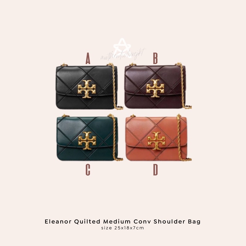 [READY STOCK • GRATIS ONGKIR] TB ELEANOR QUILTED MEDIUM CONVERTIBLE SHOULDER BAG