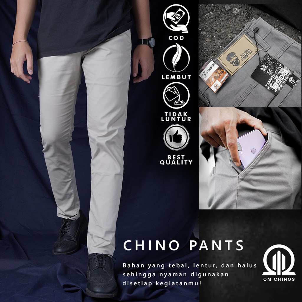 Celana Panjang Pria Chino Pants Slim fit Outfit Casual Premium Distro