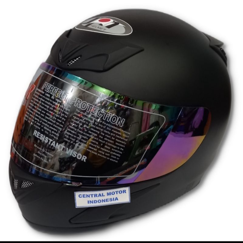 Helm Full face Brand Jpn Jap style Racing Sport MotoGP Tanduk Hitam Doff | Helm full Face JPN| Helm 