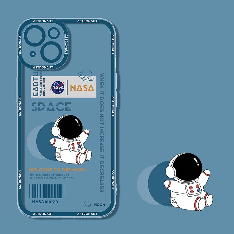 Soft Case Tpu Motif Kamera Astronot Untuk Iphone 13 12 11 Pro Max 12 13 Mini X Xs max XR 7 / 8 / Se 2020 7plus / 8plus