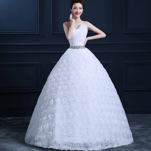 Gaun pengantin putih - dress pengantin - baju pengantin - Wedding dress import - prewedding dress