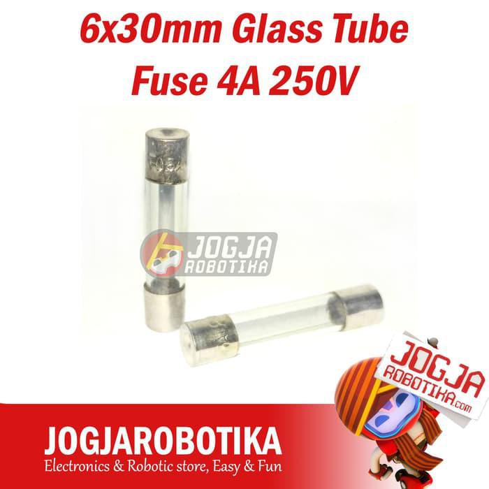Sekring 6x30mm Glass Tube Fuse 4A 250V