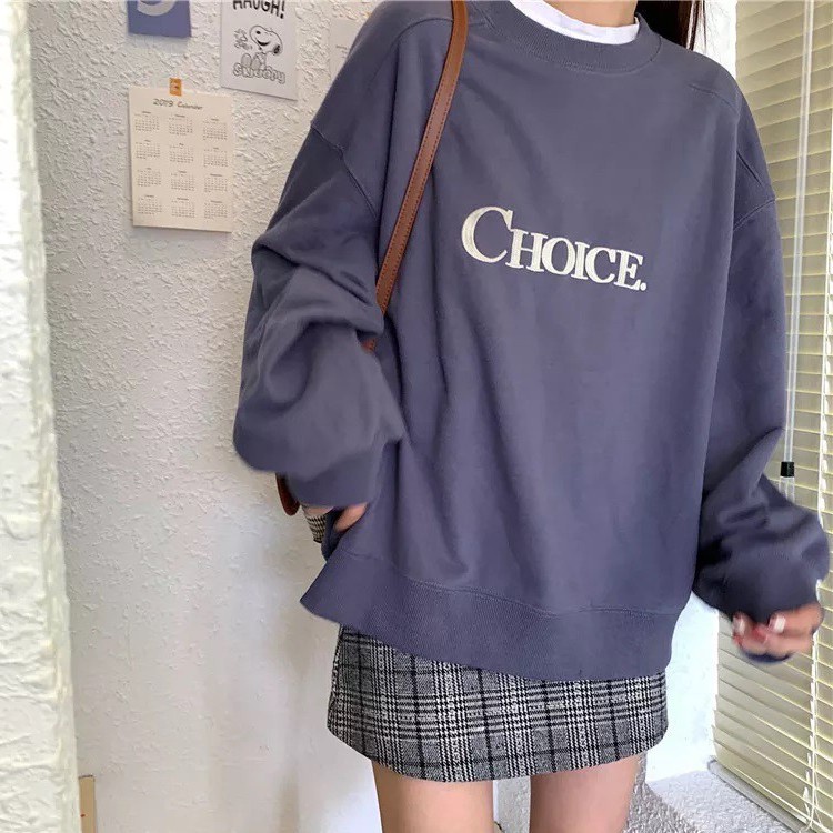 Sweater Wanita Choice Sweater Fleece Sweater Oversize Cewek