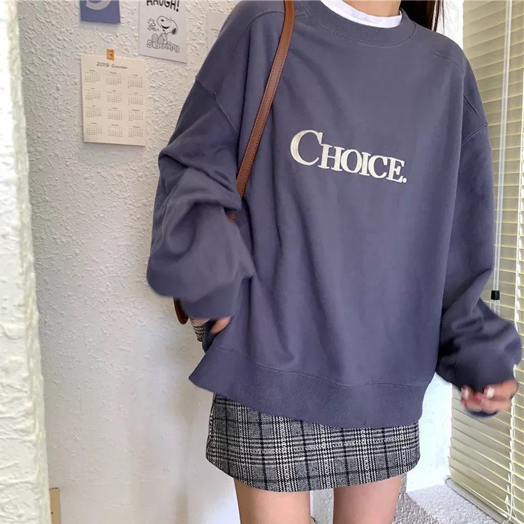 Sweater Wanita Choice Sweater Fleece Sweater Oversize Cewek