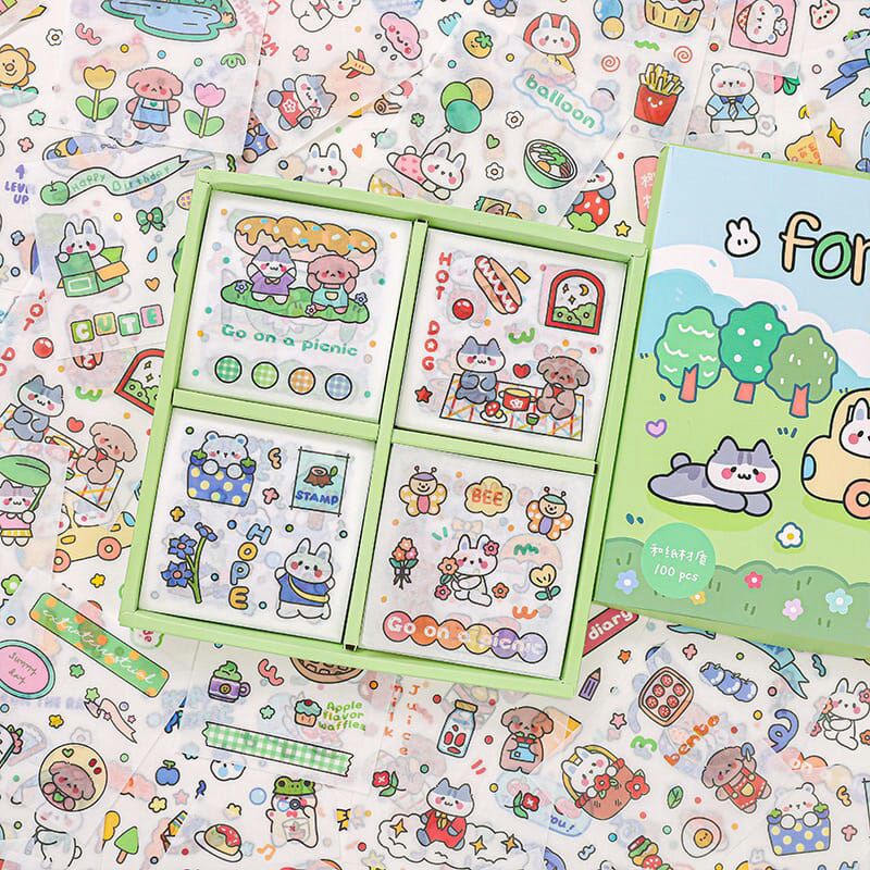 

Stiker Aesthetic Motif Kartun Korea Lucu