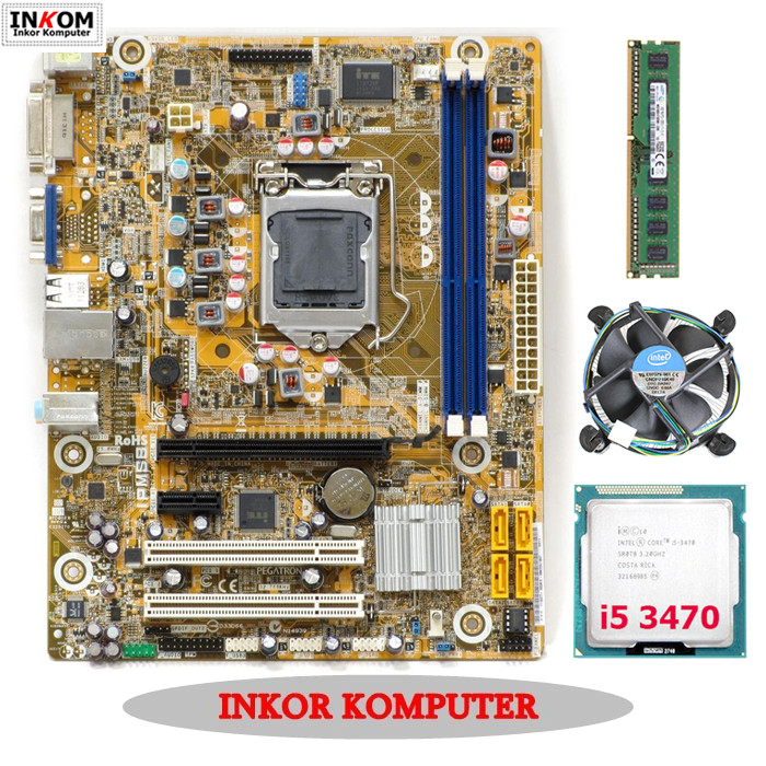 Motherboard Mainboard Mobo Pegatron Intel H61 Socket 1155 CPU Core i5 DDR3 4GB