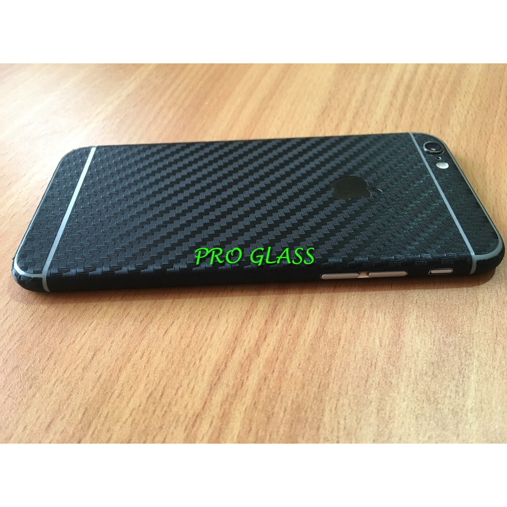 Iphone 6 / 6+/ 7 / 7+ / 8 / 8+ Carbon BLACK Skin / sticker / garskin case cover PREMIUM 2in1