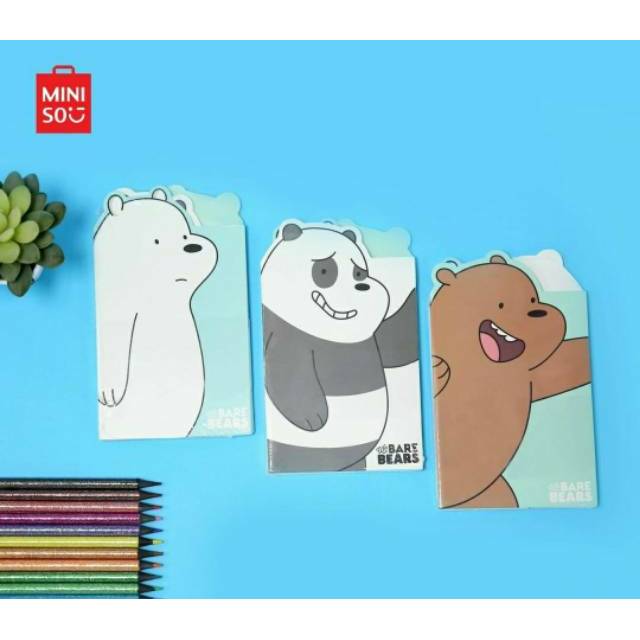 

We Bare Bears Memo Book Miniso
