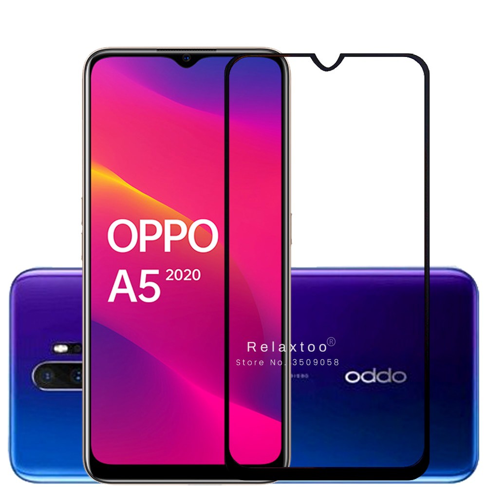 PROMO Tempered Glass OPPO A5 | A9  TG Layar FULL COVER Black Premium Glass Anti Gores Kaca