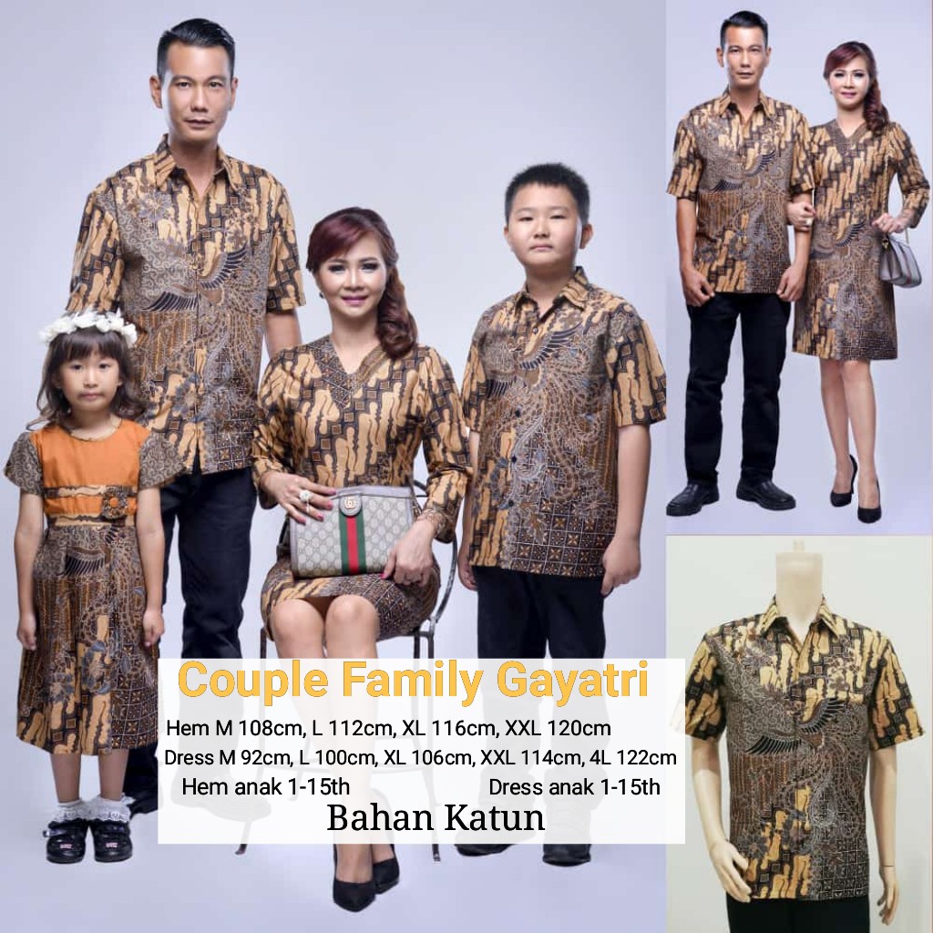 aneka batik Sarimbit Family Gayatri / baju batik keluarga / sarimbit family / batik sarimbit / batik