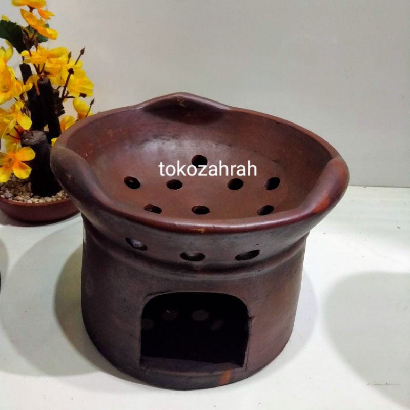 Anglo Tanah Liat No 2/Anglo angkringan /Tungku bara/Tungku Anglo Tanah liat bundar