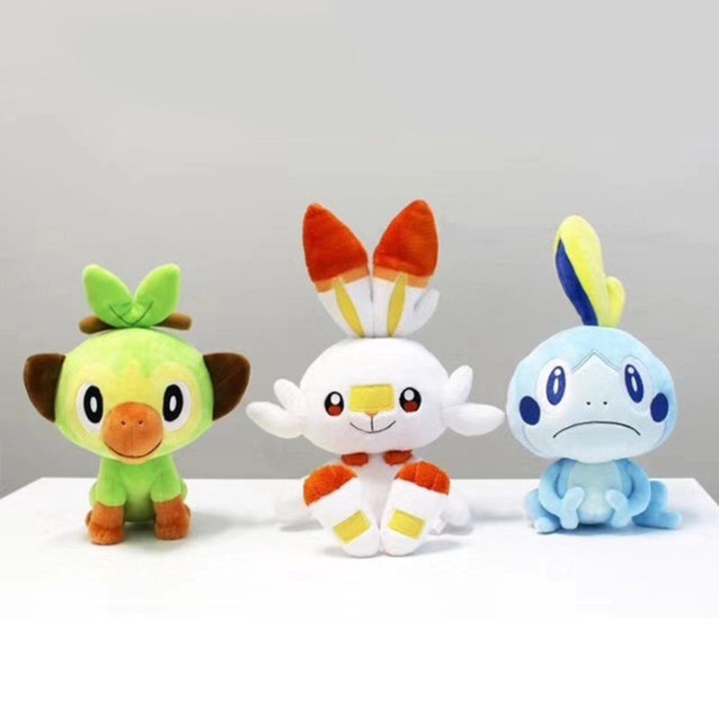 23cm Pokemon Boneka Shield Sobble Plush Doll Pocket Monster Toy Poke Kids Gift Mainan