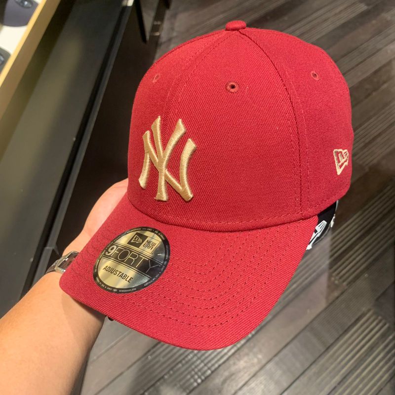 Topi New Era NY Yankees Cap - Red/Gold