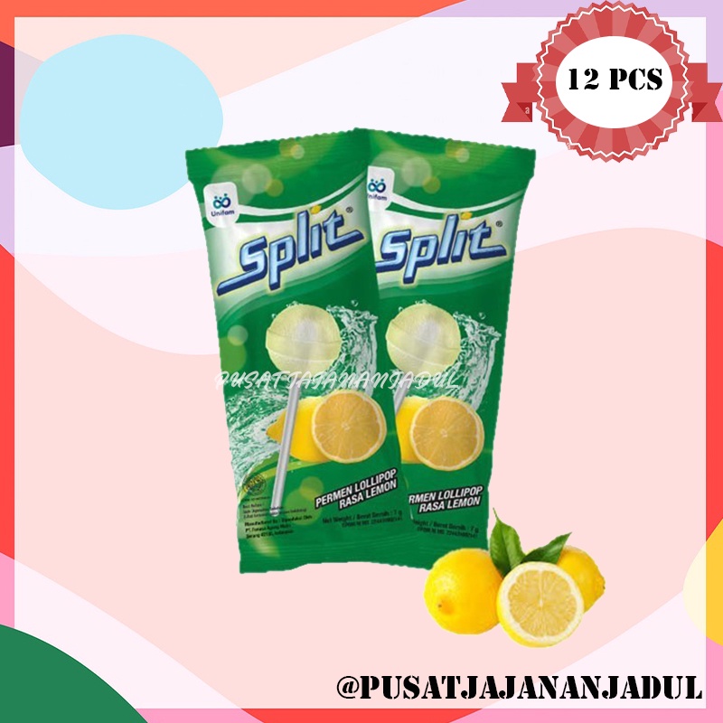 

12Pcs Permen Lolipop Split - Jajanan Jadul Era 90an - Cemilah Hits Jaman Dulu