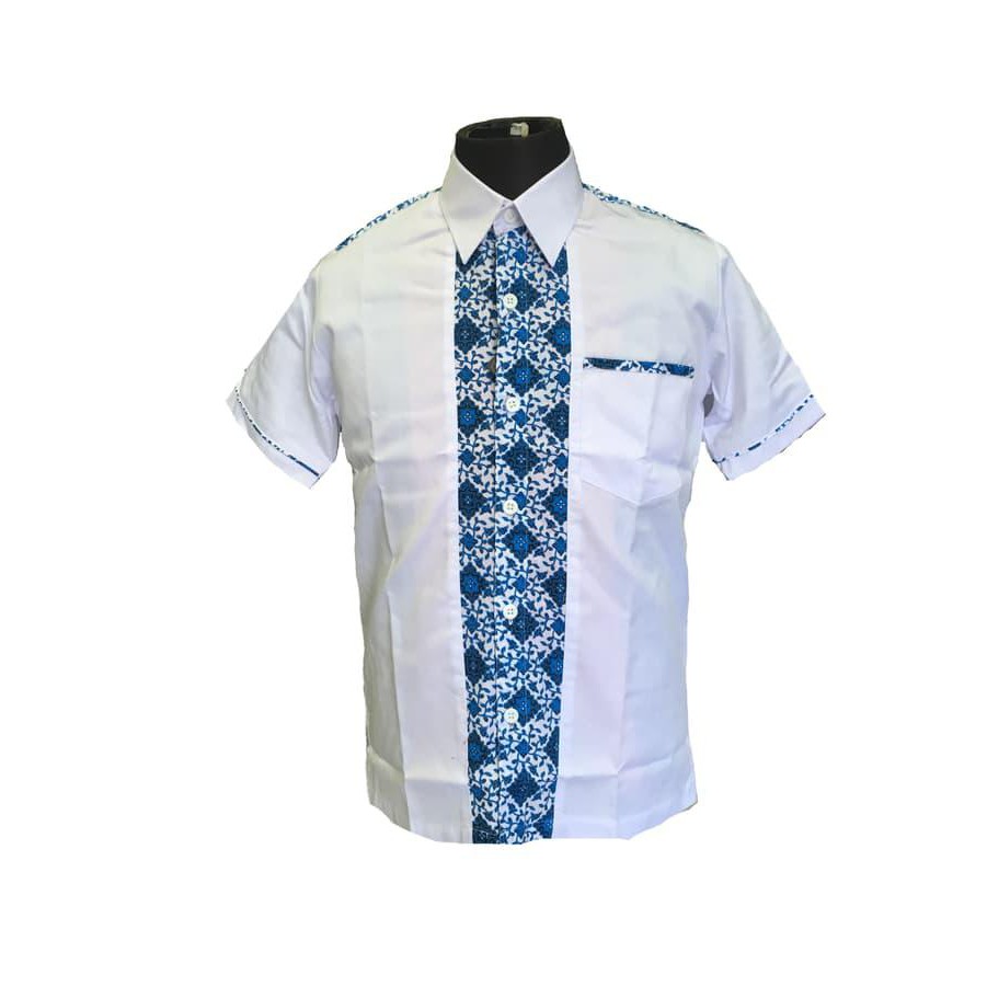 fxlr kemeja seragam , baju kerja , seragam kombinasi , seragam batik - orange, s gor2