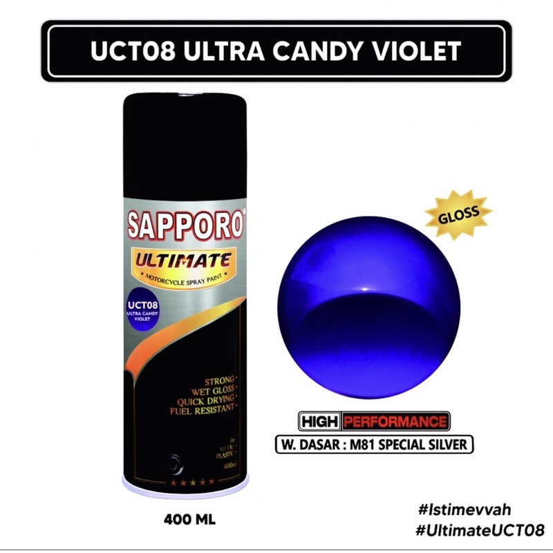 SAPPORO ULTIMATE UCT08 ULTRA CANDY VIOLET 400 ML