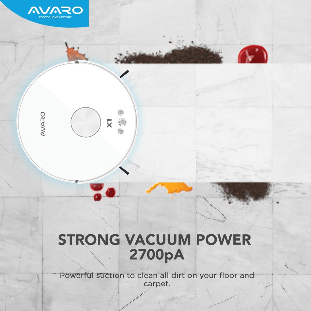 AVARO X1 Robotic Vacuum Cleaner Mapping With Auto Empty Station