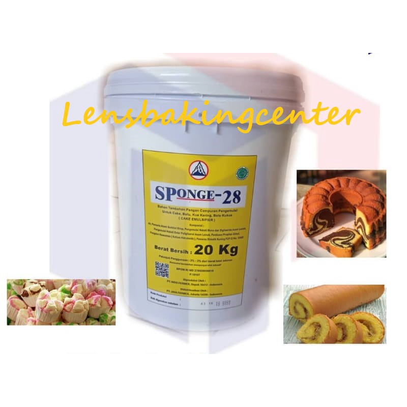 

Sponge28 | Sponge 28 | SP 28 250gr | SP28 Pengembang Kue dan Penghalus Kue | Sponge-28 Emulsifer 250gram