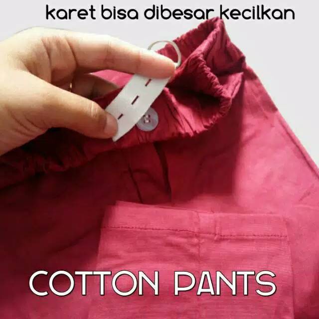 ASEA Drawstring Basic Pants / Celana Harem Katun Anti Begah