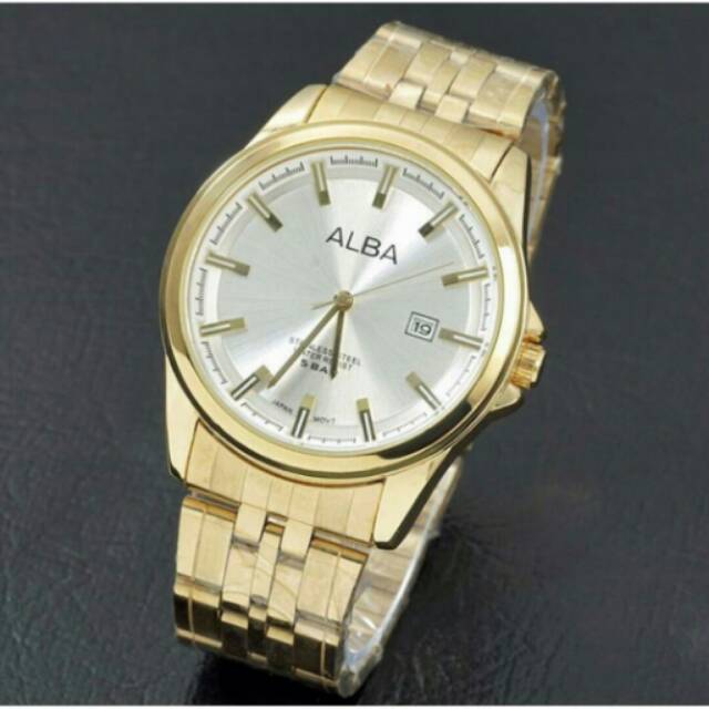 JAM TANGAN PRIA/COWOK ALBA GOLD ELEGANT...