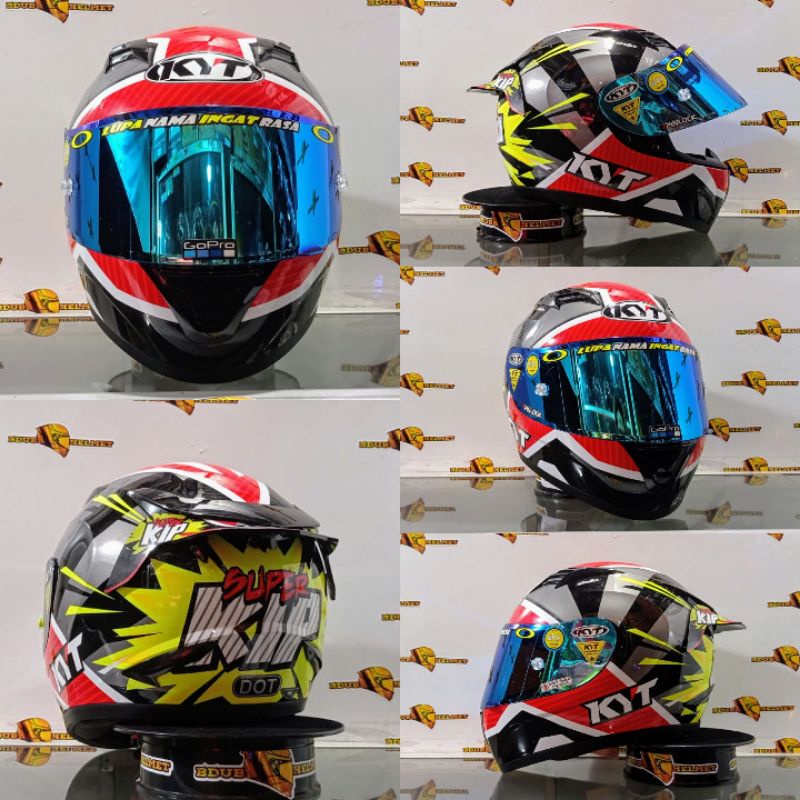 Helm KYT R10 AquaMarine /Aqua blue Paket Ganteng (Ongkir Termurah 2kg)-GANTENG PAWY FLOU-1